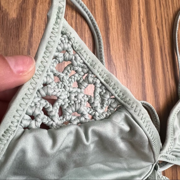 NWT Frankies Bikinis Tanner Top in Sage - Picture 5 of 12